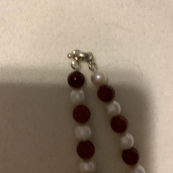 Genuine Coral & Peal Set - Necklace ans Beacelet - Picture 3 of 5